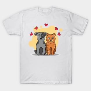 Dogs Cats lovers cute funny animal pet T-Shirt